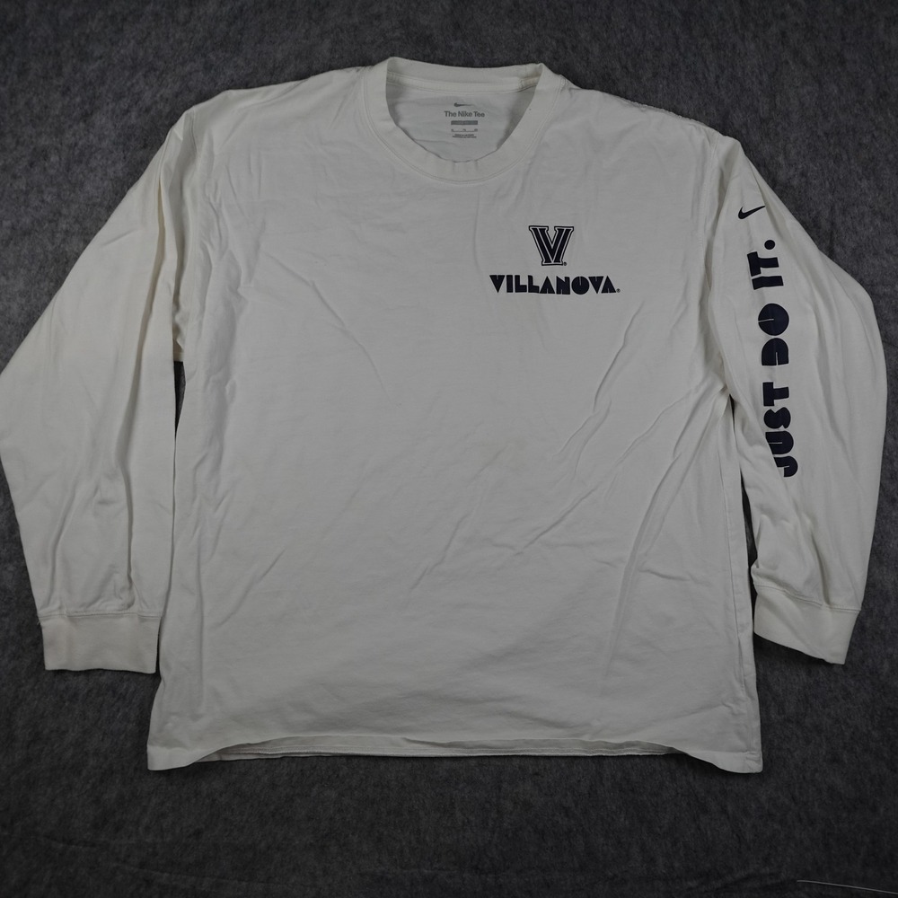 Nike Shirt Mens Extra Large White Villanova Wildcats Just Do It Loose Fit Logo